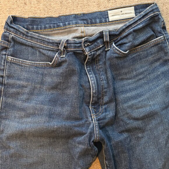 Imogene and Willie Blue Denim Jeans size 33 wide leg preowned great condition - Picture 5 of 10